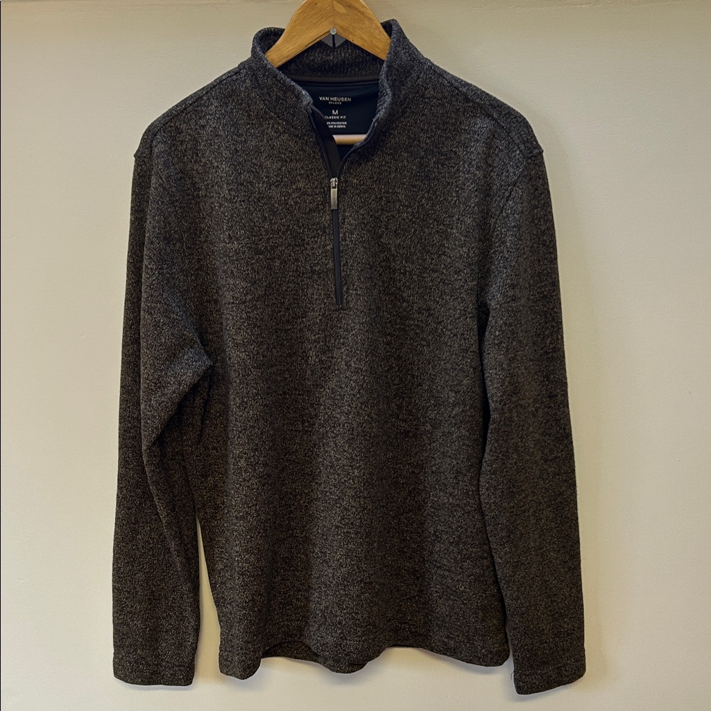 Nwot Van Heusen Knit Quarter Zip